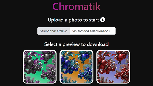 Chromatik landing page